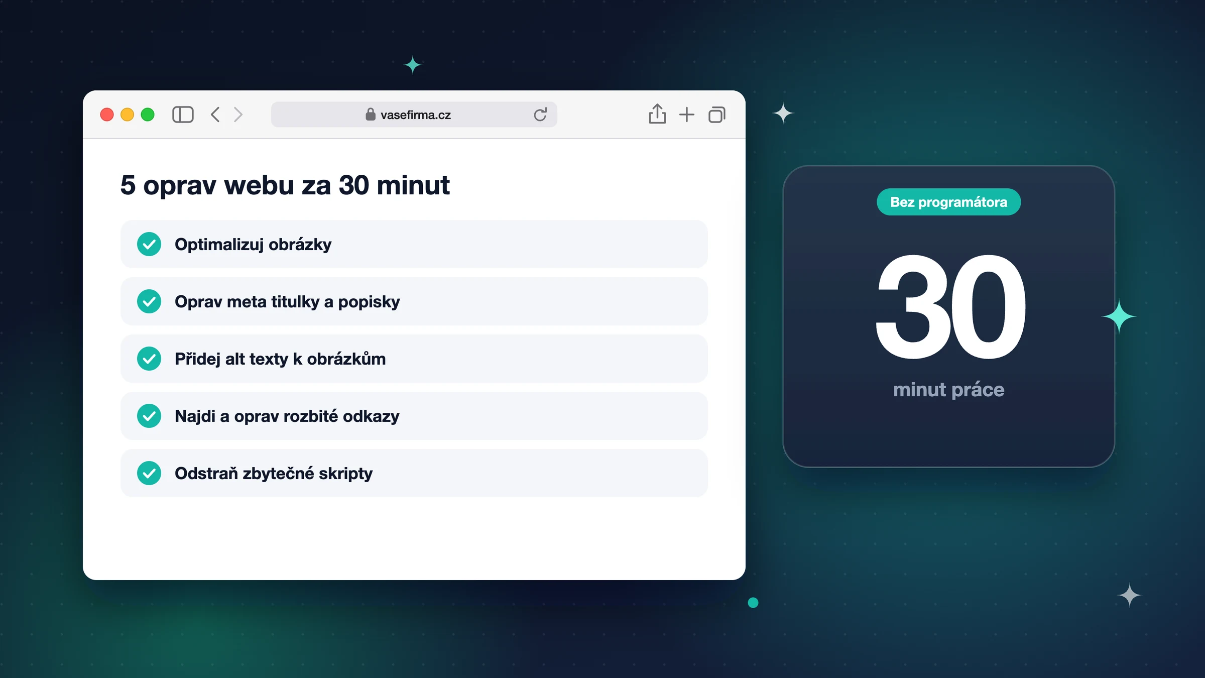 5 věcí, co si na webu opravíš sám za 30 minut (bez programátora)