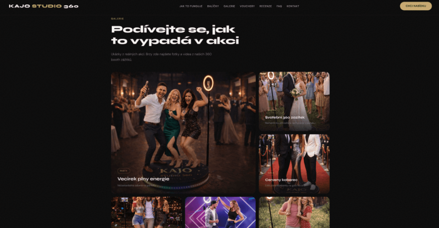 KAJO Studio 360 – web pro 360° video booth a eventy — po